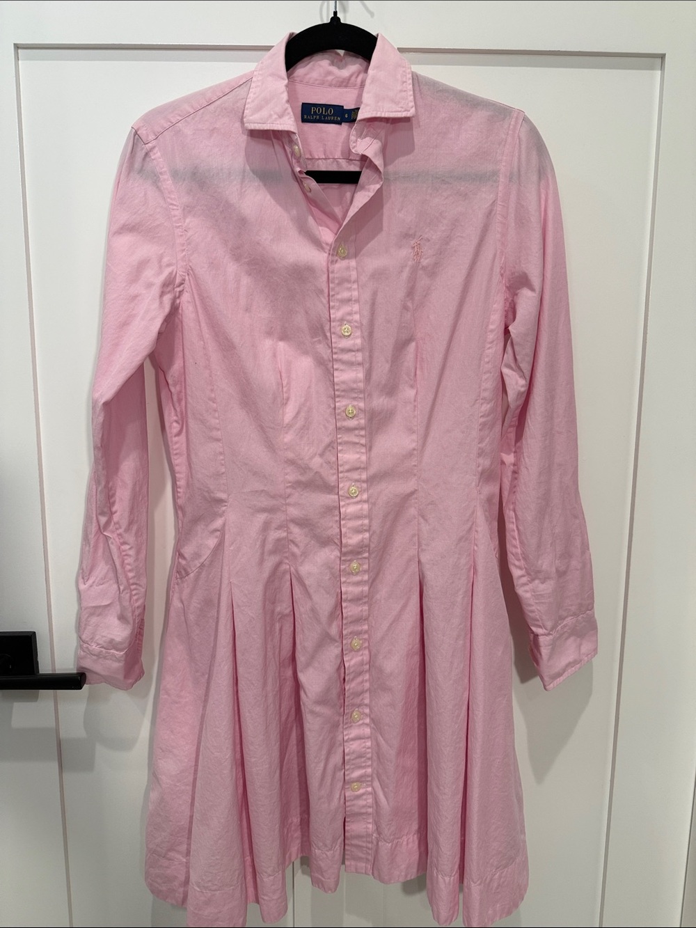 Ralph Lauren Pink Long Sleeve Shirt Dress
